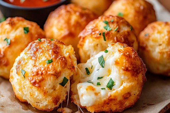 Gooey Mozzarella Biscuit Bombs