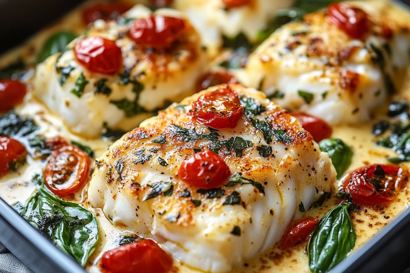 Creamy Keto Tuscan Cod Recipe – Low-Carb, Delicious Dish