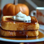 Pumpkin Pie French Toast with Homemade Pumpkin Syrup